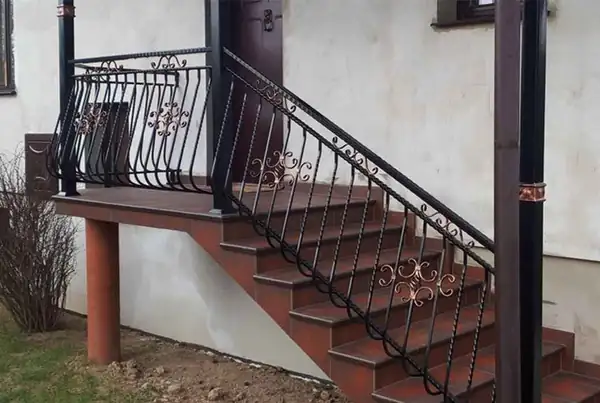 Balustrady zewnętrzne kute — realizacja 6, Kowalstwo Artystyczne Marek Mida
