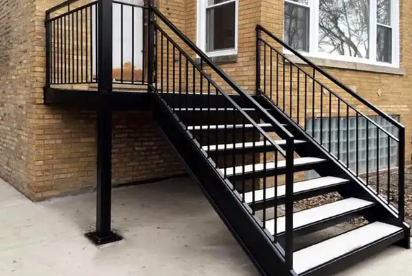 Balustrady zewnętrzne kute — realizacja 37, Kowalstwo Artystyczne Marek Mida