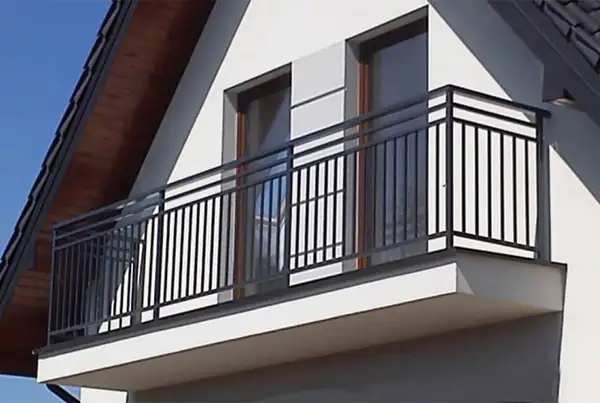 Balustrady zewnętrzne kute — realizacja 38, Kowalstwo Artystyczne Marek Mida