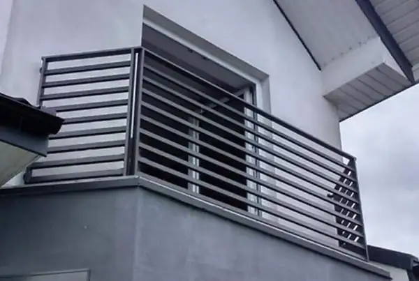 Balustrady zewnętrzne kute — realizacja 43, Kowalstwo Artystyczne Marek Mida