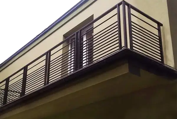 Balustrady zewnętrzne kute — realizacja 49, Kowalstwo Artystyczne Marek Mida