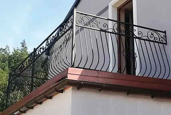 Balustrady zewnętrzne kute — realizacja 57, Kowalstwo Artystyczne Marek Mida
