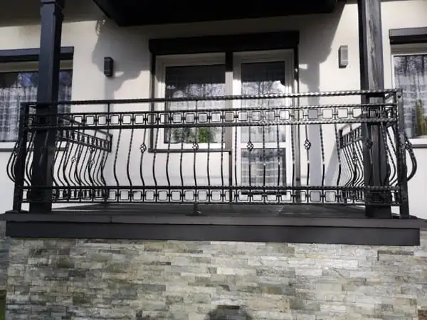 Balustrady zewnętrzne kute — realizacja 74, Kowalstwo Artystyczne Marek Mida