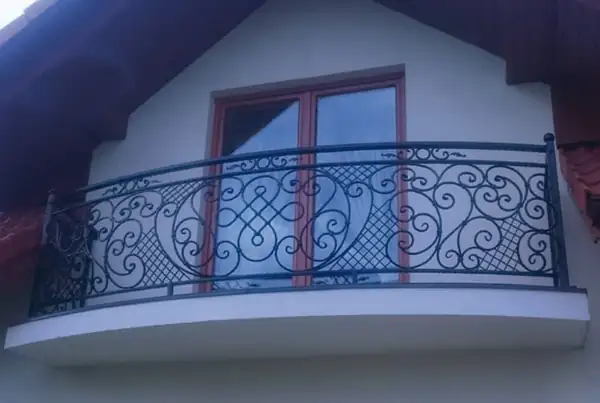 Balustrady zewnętrzne kute — realizacja 84, Kowalstwo Artystyczne Marek Mida