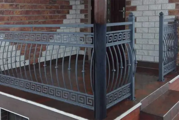 Balustrady zewnętrzne kute — realizacja 86, Kowalstwo Artystyczne Marek Mida