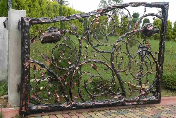 Bramy wjazdowe kute — realizacja 80, Kowalstwo Artystyczne Marek Mida